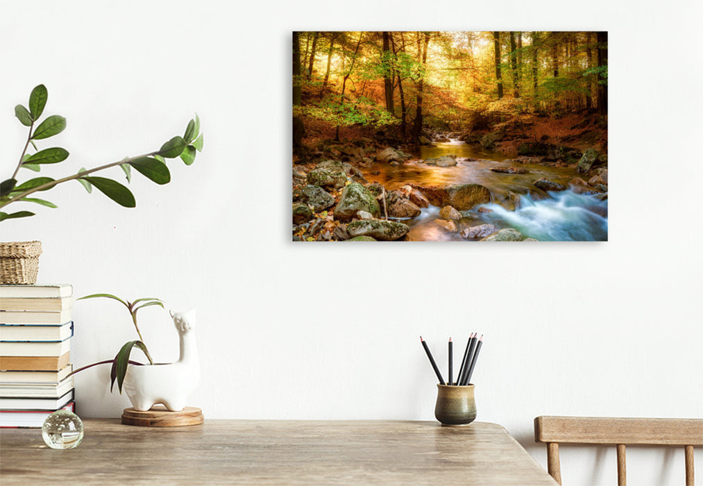 Premium textile canvas Premium textile canvas 120 cm x 80 cm landscape dream paths 