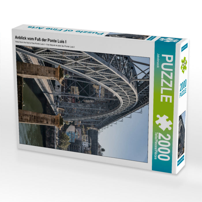 Anblick vom Fuß der Ponte Luis I 2000 Teile Puzzle hoch - CALVENDO Foto-Puzzle'