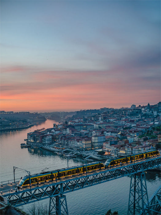 Ponte Luis I im Abendrot 1000 Teile Puzzle hoch - CALVENDO Foto-Puzzle'