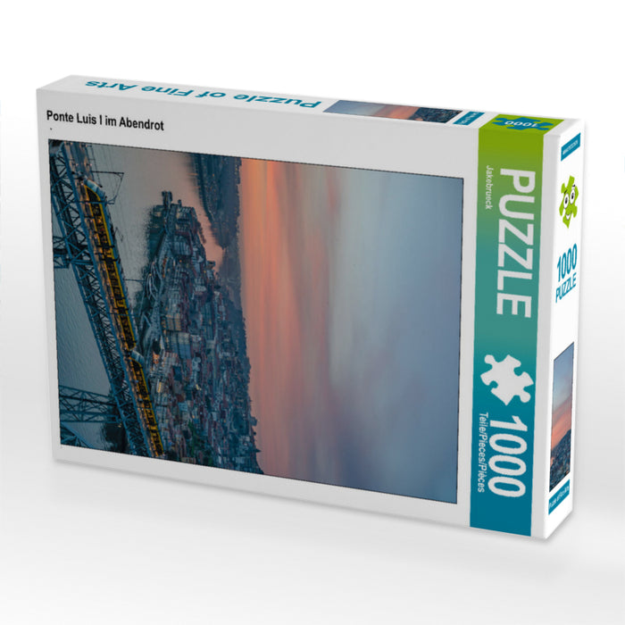 Ponte Luis I im Abendrot 1000 Teile Puzzle hoch - CALVENDO Foto-Puzzle'