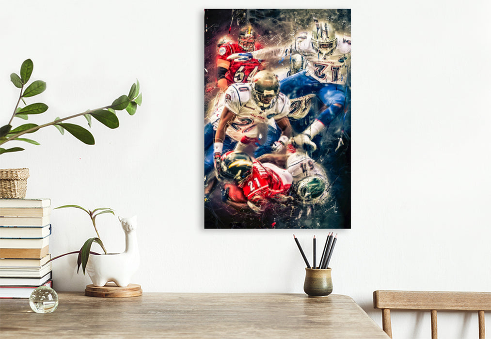 Premium textile canvas Premium textile canvas 60 cm x 90 cm high American football 