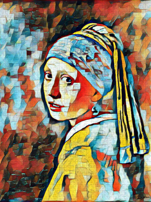 Das Mädchen mit dem Perlenohrring - CALVENDO Foto-Puzzle'