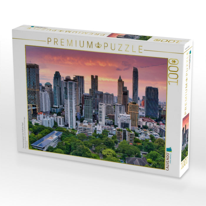 Sonnenuntergang in der Stadt der Engel - CALVENDO Foto-Puzzle'