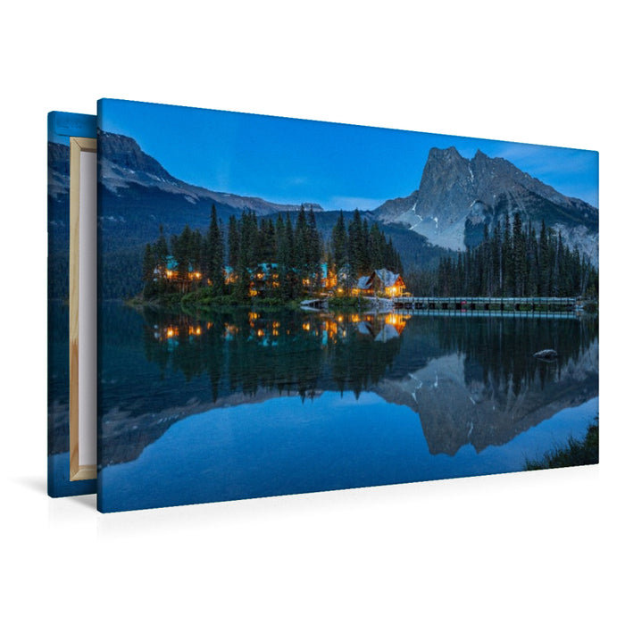 Premium Textil-Leinwand Lake Emerald