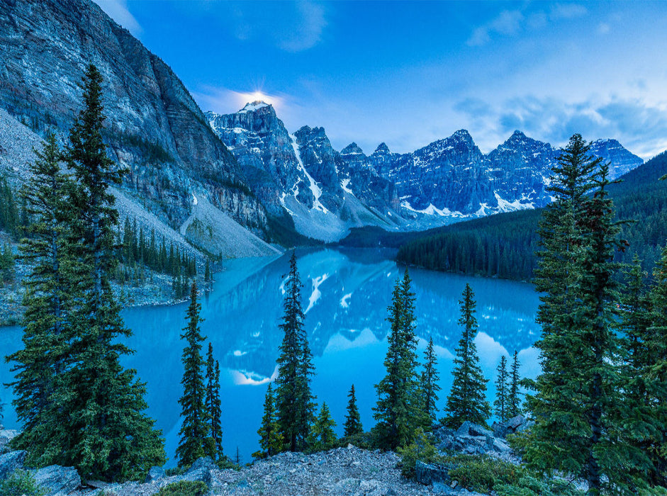 Lake Moraine 2000 Teile Puzzle quer - CALVENDO Foto-Puzzle'