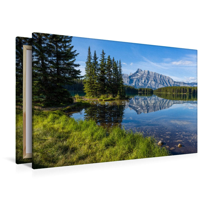 Premium Textil-Leinwand Two Jack Lake
