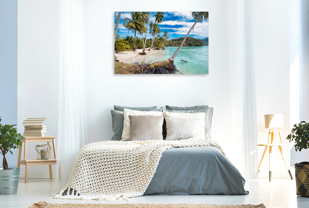Premium textile canvas Premium textile canvas 120 cm x 80 cm landscape Dream beaches from the Andaman Sea 