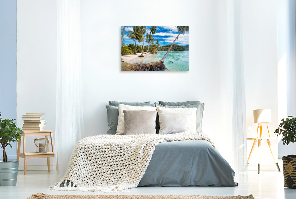 Premium textile canvas Premium textile canvas 120 cm x 80 cm landscape Dream beaches from the Andaman Sea 