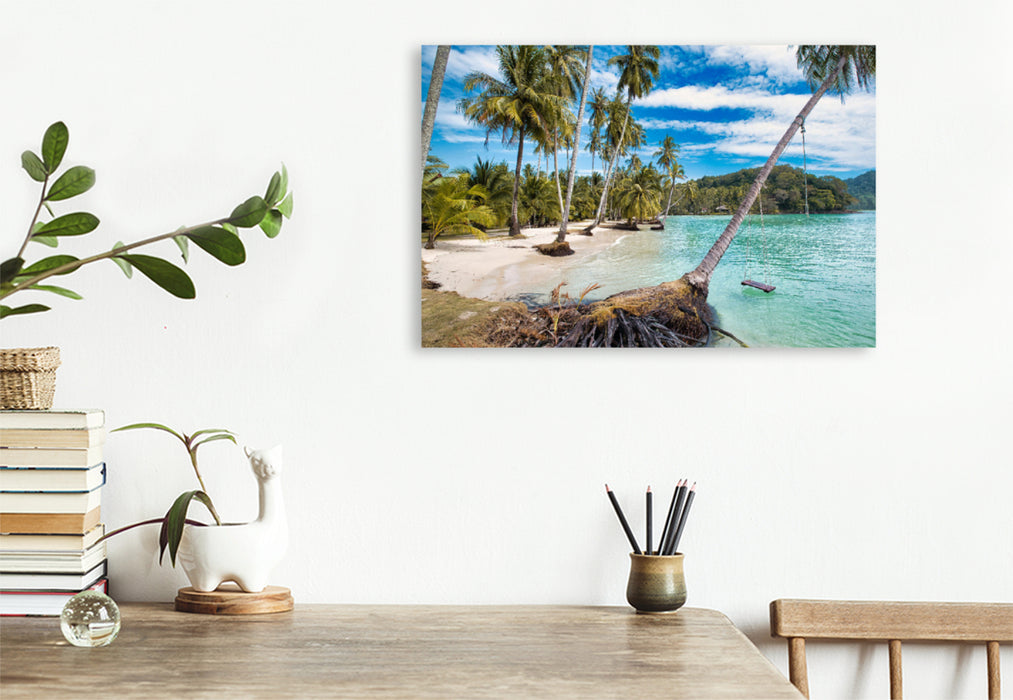 Premium textile canvas Premium textile canvas 120 cm x 80 cm landscape Dream beaches from the Andaman Sea 