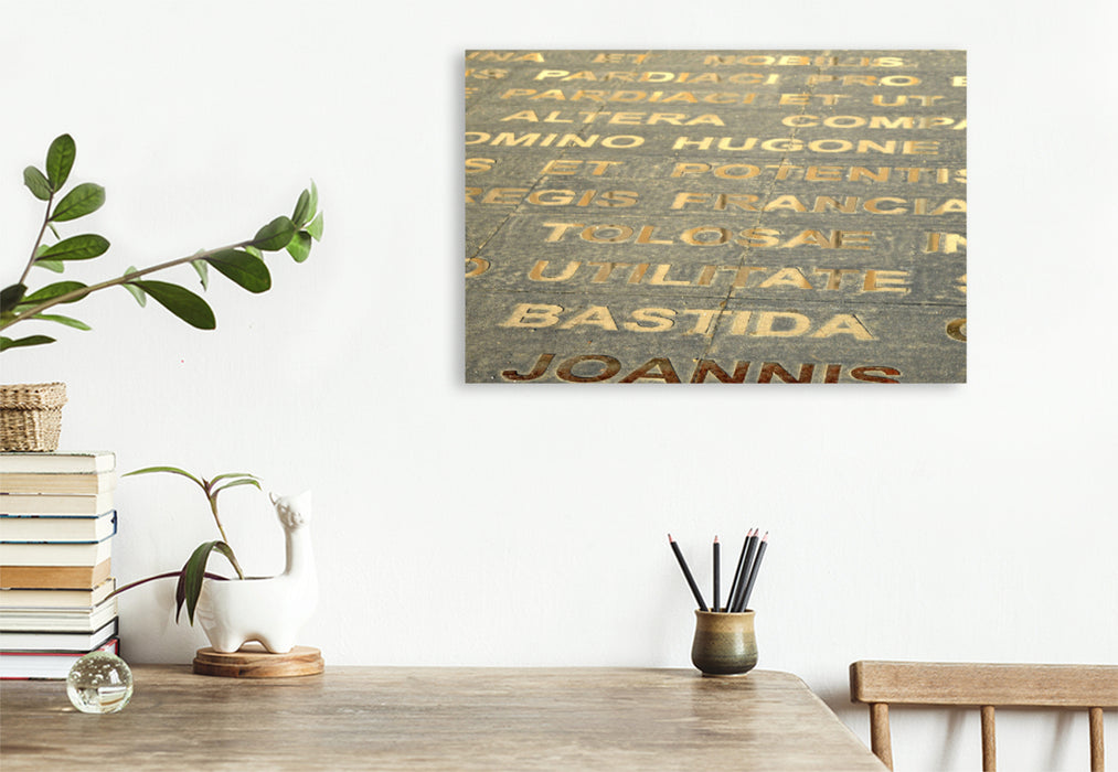 Premium textile canvas Premium textile canvas 120 cm x 80 cm across An image of the MARCIAC Village calendar 