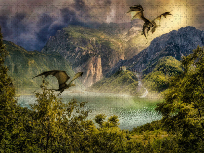 Ein Motiv aus dem Kalender Land der Drachen 1000 Teile Puzzle quer - CALVENDO Foto-Puzzle'