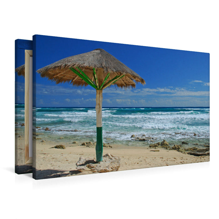 Premium Textil-Leinwand Strand Cozumel - Mexiko