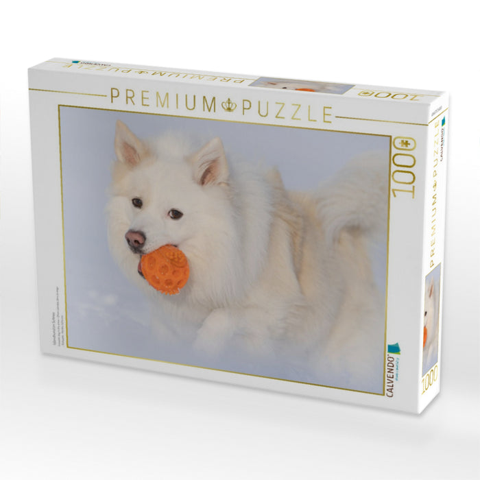 Islandhund im Schnee - CALVENDO Foto-Puzzle'