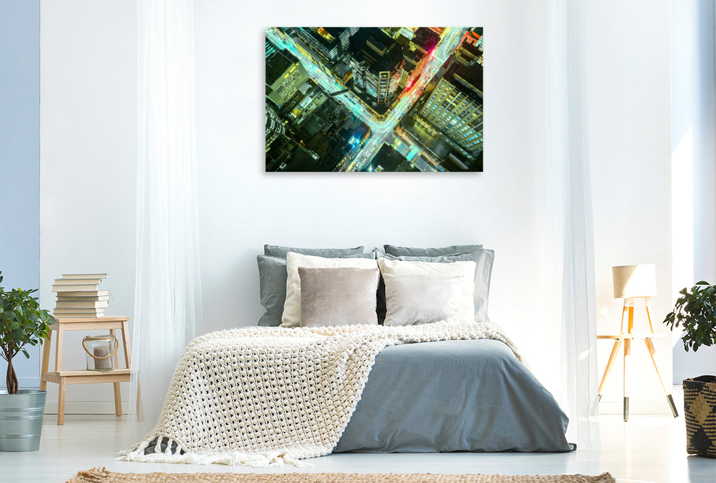 Premium textile canvas Premium textile canvas 120 cm x 80 cm across Crossing in Sydney from a bird's eye view, Australia 