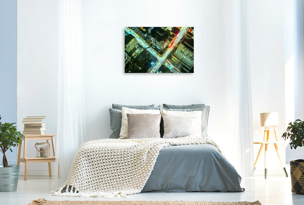 Premium textile canvas Premium textile canvas 120 cm x 80 cm across Crossing in Sydney from a bird's eye view, Australia 