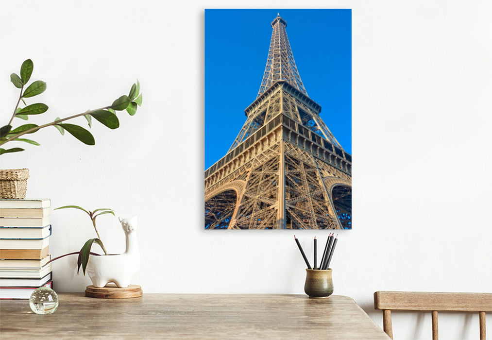 Premium textile canvas Premium textile canvas 80 cm x 120 cm high Paris, Eiffel Tower 