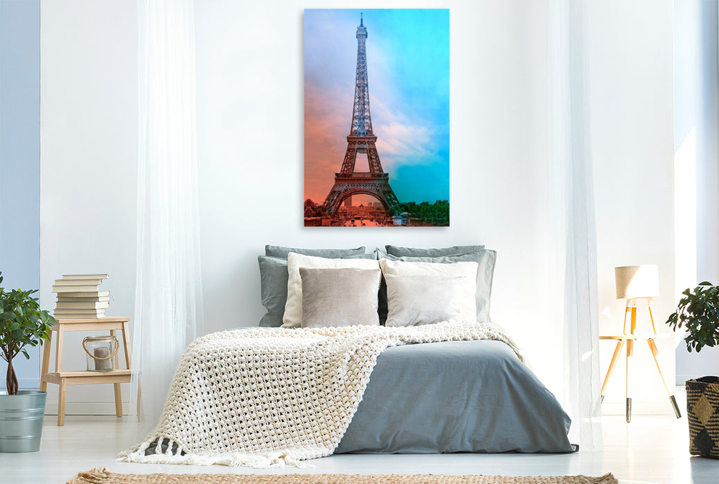 Premium Textil-Leinwand Premium Textil-Leinwand 80 cm x 120 cm  hoch Paris,  Eiffelturm