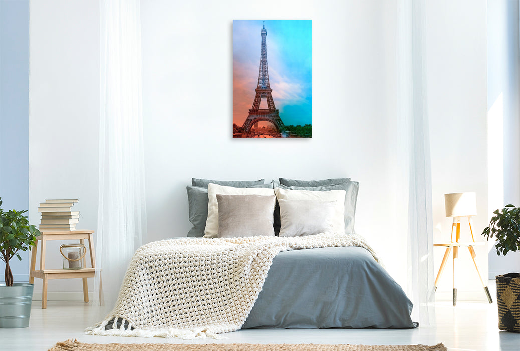 Premium Textil-Leinwand Premium Textil-Leinwand 80 cm x 120 cm  hoch Paris,  Eiffelturm