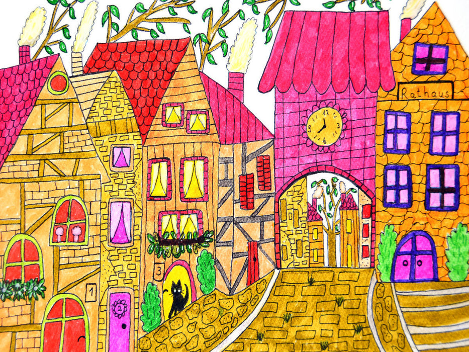 Bunte Altstadt - CALVENDO Foto-Puzzle'