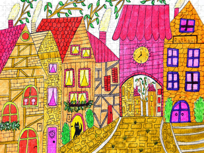 Bunte Altstadt - CALVENDO Foto-Puzzle'