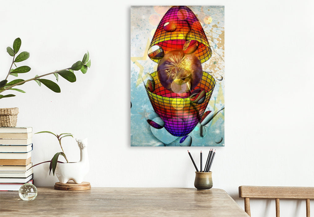 Premium textile canvas Premium textile canvas 80 cm x 120 cm high Egg of the Universe 
