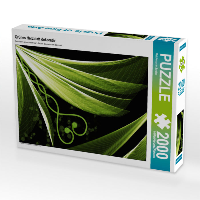 Green heart leaf decorative - CALVENDO photo puzzle 
