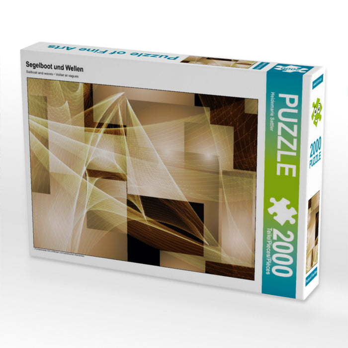 Segelboot und Wellen 2000 Teile Puzzle hoch - CALVENDO Foto-Puzzle'