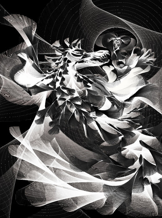 Drachenherz monochrom 2000 Teile Puzzle hoch - CALVENDO Foto-Puzzle'