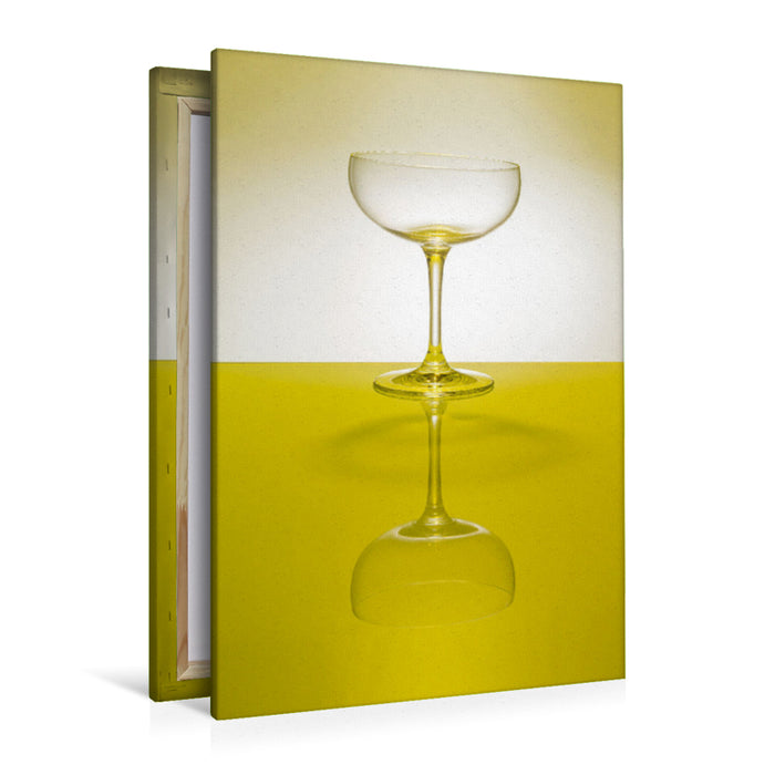 Premium Textil-Leinwand Champagnerschale