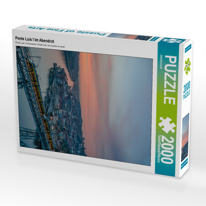 Ponte Luis I im Abendrot 2000 Teile Puzzle hoch - CALVENDO Foto-Puzzle'