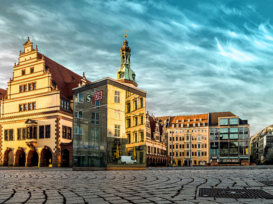 Puzzel Leipzig Martplatz mit Spiegelung - CALVENDO Foto-Puzzle'