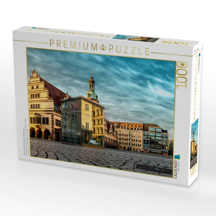 Puzzel Leipzig Martplatz mit Spiegelung - CALVENDO Foto-Puzzle'
