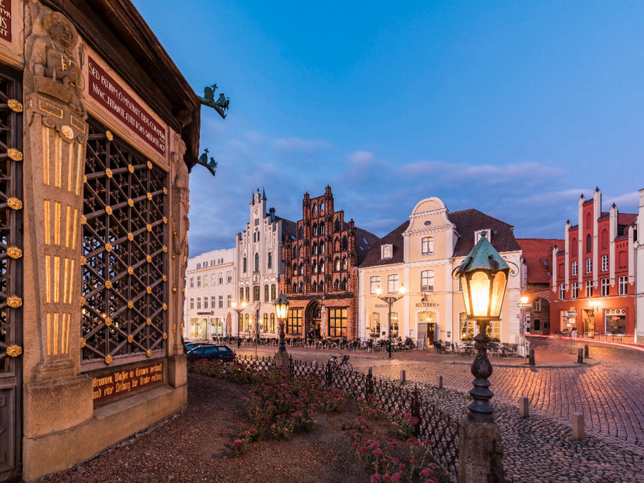 Wasserkunst am Marktplatz der Hansestadt Wismar - CALVENDO Foto-Puzzle'