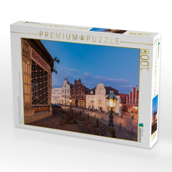 Wasserkunst am Marktplatz der Hansestadt Wismar - CALVENDO Foto-Puzzle'