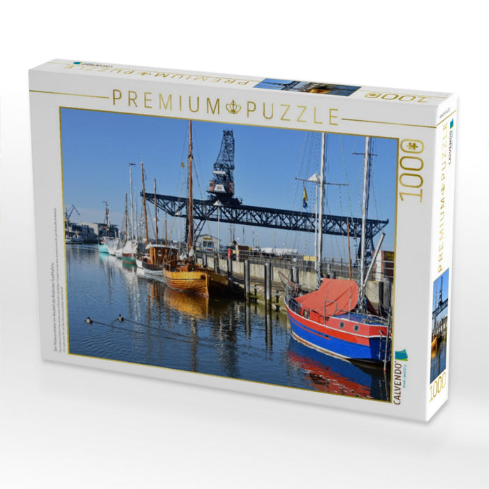 Der Museumshafen im Westteil des Rostocker Stadthafens - CALVENDO Foto-Puzzle'