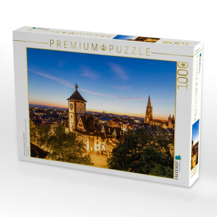 Freiburg im Breisgau im Abendlicht - CALVENDO Foto-Puzzle'
