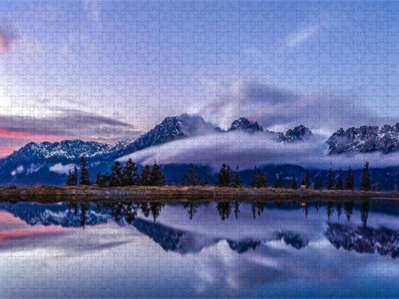 Dramatischer Sonnenuntergang am Speichersee - CALVENDO Foto-Puzzle'