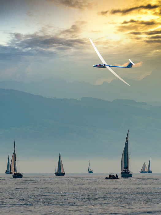 Segelflieger über dem Bodensee - CALVENDO Foto-Puzzle'