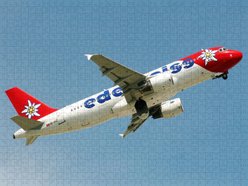 Edelweiss Airbus A320 HB-IHZ - CALVENDO Foto-Puzzle'