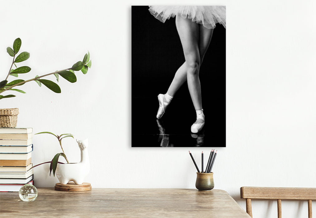 Premium Textil-Leinwand Premium Textil-Leinwand 80 cm x 120 cm  hoch Ein Motiv aus dem Kalender Ballerina I