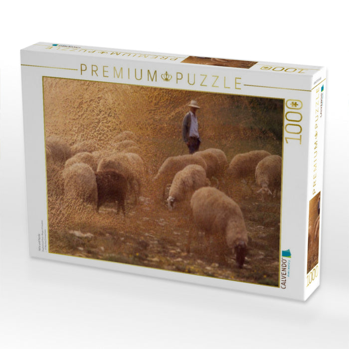 Hirte und Herde - CALVENDO Foto-Puzzle'