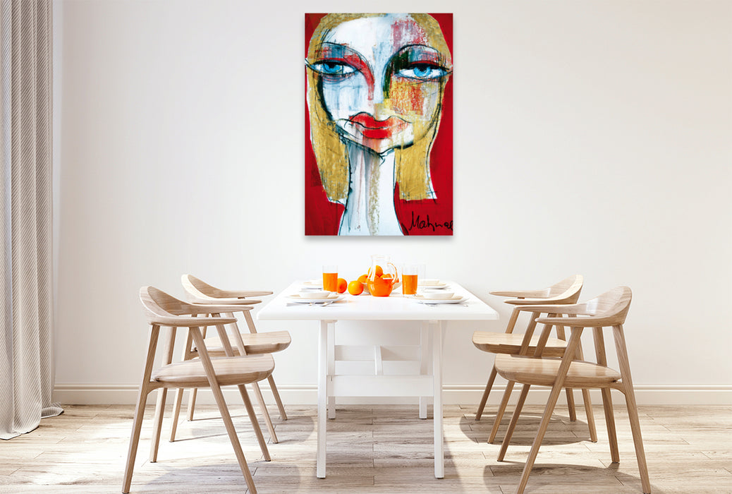 Premium Textil-Leinwand Premium Textil-Leinwand 80 cm x 120 cm  hoch Ein Motiv aus dem Kalender Frauenportraits von Oxana Mahnac