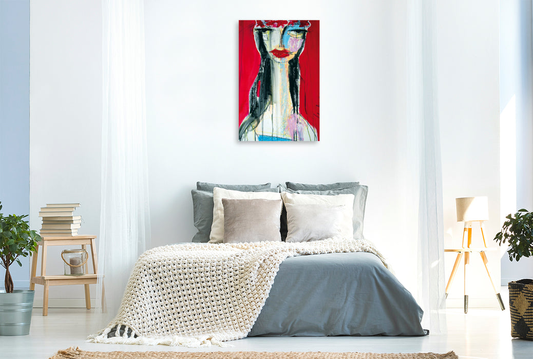 Premium Textil-Leinwand Premium Textil-Leinwand 80 cm x 120 cm  hoch Ein Motiv aus dem Kalender Frauenportraits von Oxana Mahnac