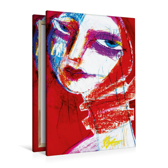Premium Textil-Leinwand Premium Textil-Leinwand 80 cm x 120 cm  hoch Ein Motiv aus dem Kalender Frauenportraits von Oxana Mahnac