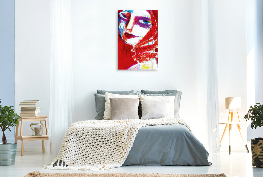 Premium Textil-Leinwand Premium Textil-Leinwand 80 cm x 120 cm  hoch Ein Motiv aus dem Kalender Frauenportraits von Oxana Mahnac