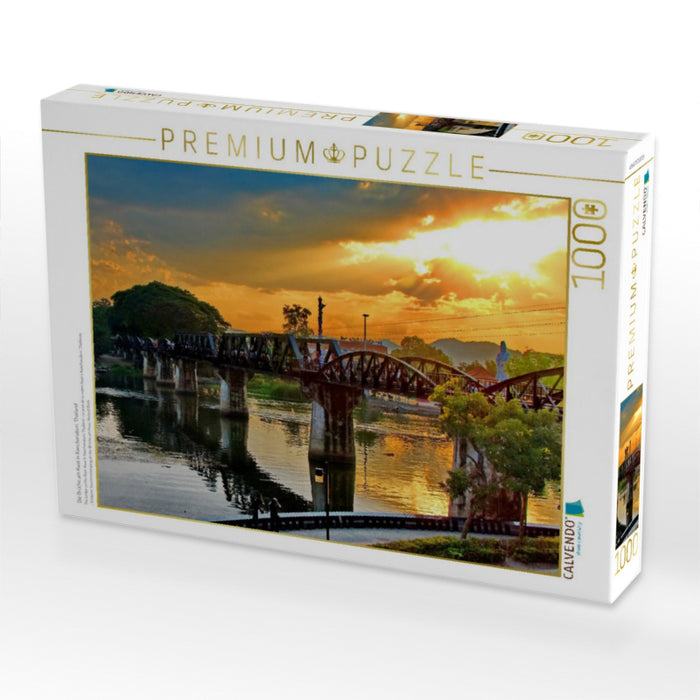 Die Brücke am Kwai in Kanchanaburi, Thailand - CALVENDO Foto-Puzzle'