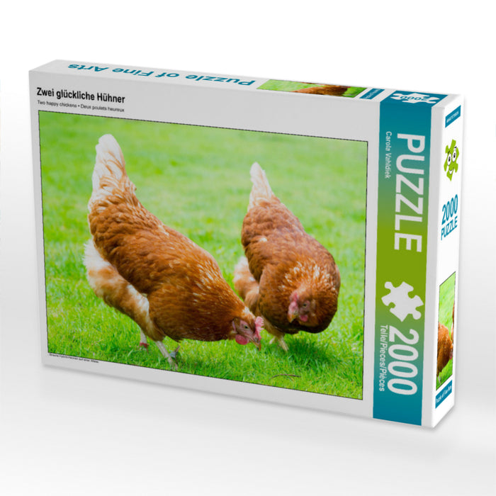 Zwei glückliche Hühner 2000 Teile Puzzle quer - CALVENDO Foto-Puzzle'