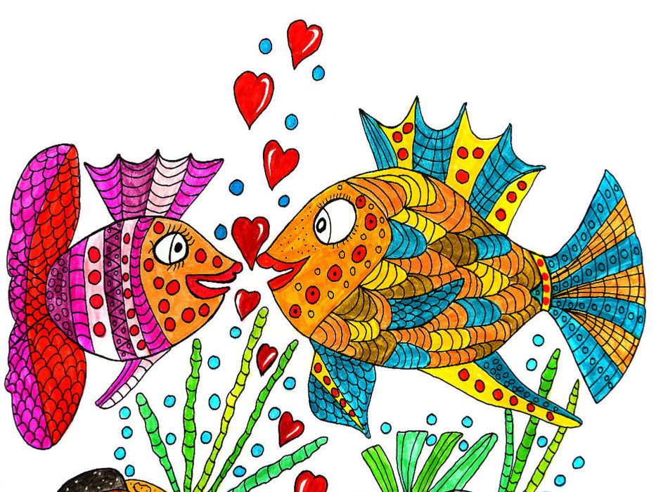 Verliebte Fische - CALVENDO Foto-Puzzle'