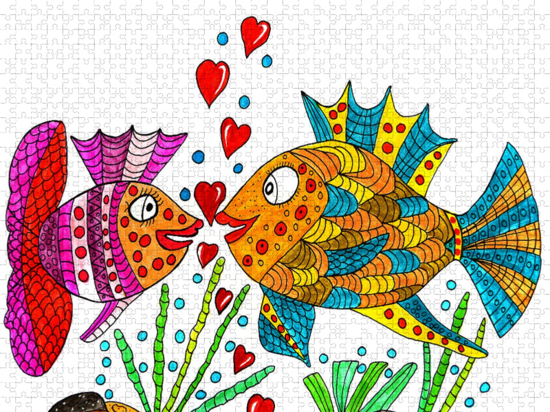 Verliebte Fische - CALVENDO Foto-Puzzle'
