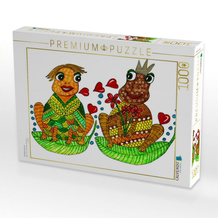 Verliebte Frösche - CALVENDO Foto-Puzzle'
